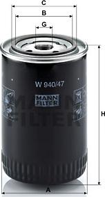 Mann-Filter W 940/47 - Oil Filter www.parts5.com