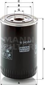Mann-Filter W 940/34 - Oil Filter www.parts5.com