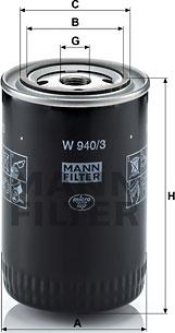 Mann-Filter W 940/3 - Oil Filter www.parts5.com