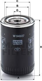 Mann-Filter W 940/27 - Oil Filter www.parts5.com