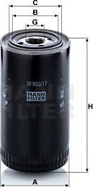 Mann-Filter W 950/17 - Oil Filter www.parts5.com