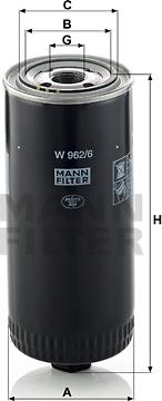 Mann-Filter W 962/6 - Oil Filter www.parts5.com