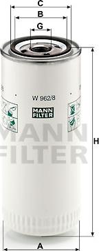 Mann-Filter W 962/8 - Oil Filter www.parts5.com