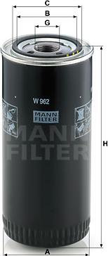 Mann-Filter W 962 - Oil Filter www.parts5.com