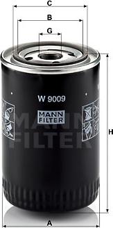 Mann-Filter W 9009 - Oil Filter www.parts5.com