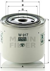 Mann-Filter W 917 - Oil Filter www.parts5.com
