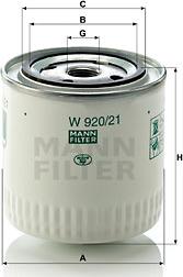 Mann-Filter W 920/21 - Oil Filter www.parts5.com