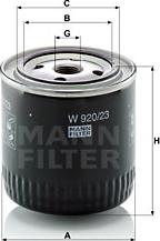 Mann-Filter W 920/23 - Oil Filter www.parts5.com