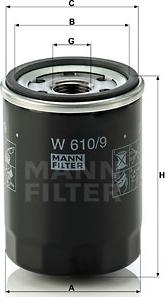 Mann-Filter W 610/9 - Oil Filter www.parts5.com