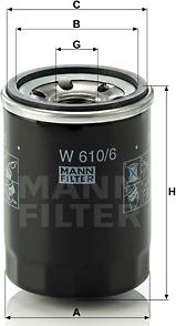 Mann-Filter W 610/6 - Oil Filter www.parts5.com