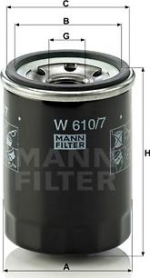 Mann-Filter W 610/7 - Oil Filter www.parts5.com