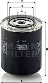 Mann-Filter W 1140 - Oil Filter www.parts5.com