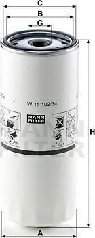 Mann-Filter W 11 102/34 - Oil Filter www.parts5.com