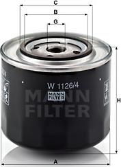Mann-Filter W 1126 - Oil Filter www.parts5.com