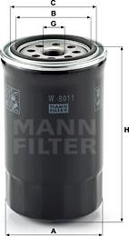 Mann-Filter W 8011 - Filtr oleju www.parts5.com