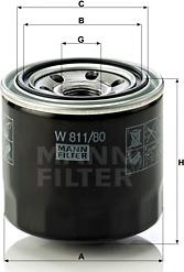Mann-Filter W 811/80 - Oil Filter www.parts5.com