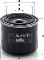 Mann-Filter W 811/81 - Oil Filter www.parts5.com