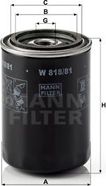 Mann-Filter W 818/81 - Oil Filter www.parts5.com