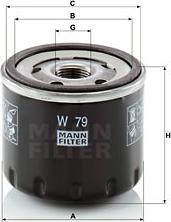 Mann-Filter W 79 - Oil Filter www.parts5.com
