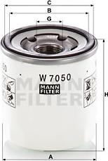 Mann-Filter W 7050 - Filter za ulje www.parts5.com