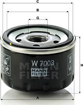 Mann-Filter W 7003 - Oil Filter www.parts5.com