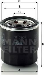 Mann-Filter W 7023 - Oil Filter www.parts5.com