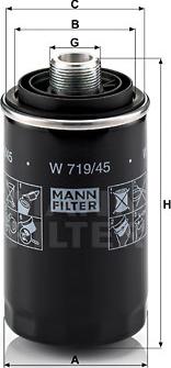 Mann-Filter W 719/45 - Масляный фильтр www.parts5.com