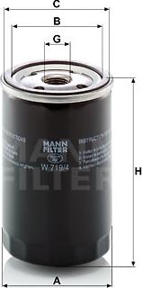 Mann-Filter W 719/4 - Oil Filter www.parts5.com