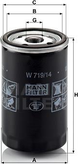 Mann-Filter W 719/14 - Oil Filter www.parts5.com
