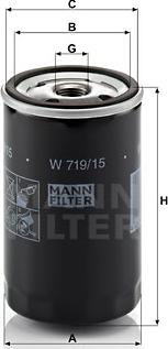 Mann-Filter W 719/15 - Oil Filter www.parts5.com