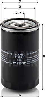 Mann-Filter W 719/12 - Oil Filter www.parts5.com