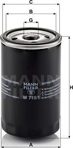 Mann-Filter W 719/1 - Oil Filter www.parts5.com