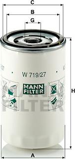 Mann-Filter W 719/27 - Oil Filter www.parts5.com