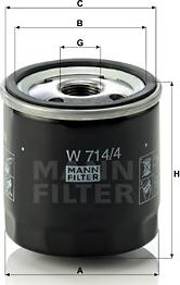 Mann-Filter W 714/4 - Oil Filter www.parts5.com