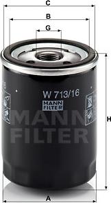 Mann-Filter W 713/16 - Oil Filter www.parts5.com