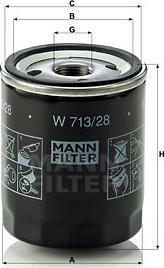 Mann-Filter W 713/28 - Filter za ulje www.parts5.com