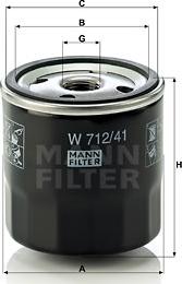 Mann-Filter W 712/41 - Oil Filter www.parts5.com
