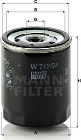 Mann-Filter W 712/54 - Oil Filter www.parts5.com