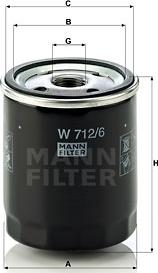 Mann-Filter W 712/6 - Oil Filter www.parts5.com