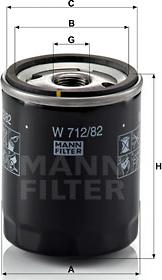 Mann-Filter W 712/82 - Масляный фильтр www.parts5.com