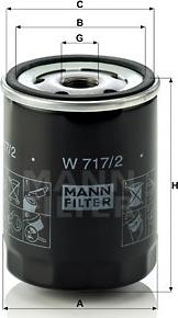 Mann-Filter W 717/2 - Oil Filter www.parts5.com
