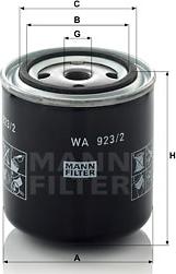 Mann-Filter WA 923/2 - Filtre de liquide de refroidissement www.parts5.com