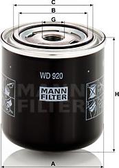 Mann-Filter WD 920 - Filter, operating hydraulics www.parts5.com