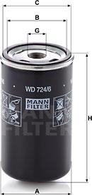 Mann-Filter WD 724/6 - Hydraulic Filter, automatic transmission www.parts5.com