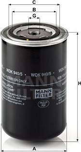 Mann-Filter WDK 940/5 - Polttoainesuodatin www.parts5.com