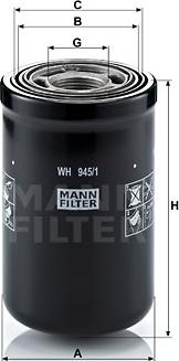 Mann-Filter WH 945/1 - Hydraulic Filter, automatic transmission www.parts5.com