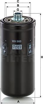 Mann-Filter WH 960 - Hydraulic Filter, automatic transmission www.parts5.com