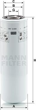 Mann-Filter WH 12 005 - Hydraulic Filter, automatic transmission www.parts5.com