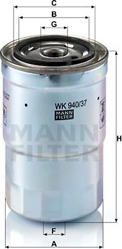Mann-Filter WK 940/37 x - Fuel filter www.parts5.com