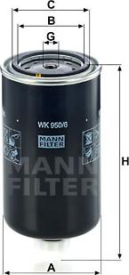 Mann-Filter WK 950/6 - Fuel filter www.parts5.com